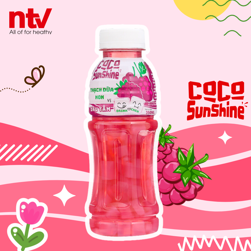 Thạch Dừa Non Coco SunShine vị Dâu Tằm