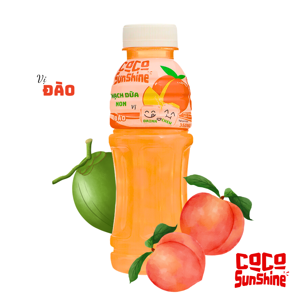 Thạch Dừa Non Coco SunShine vị Đào