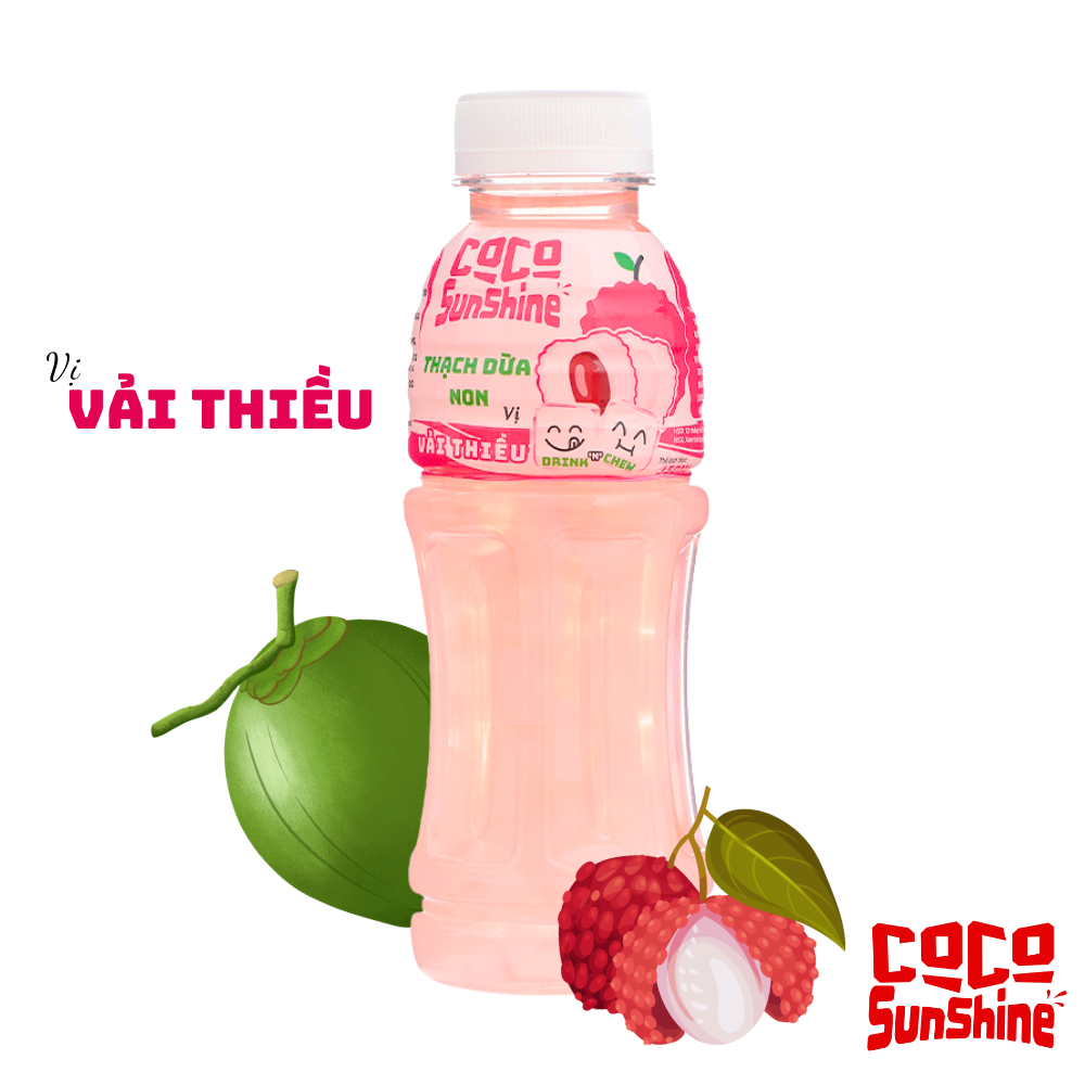 Thạch Dừa Non Coco SunShine vị Vải Thiều