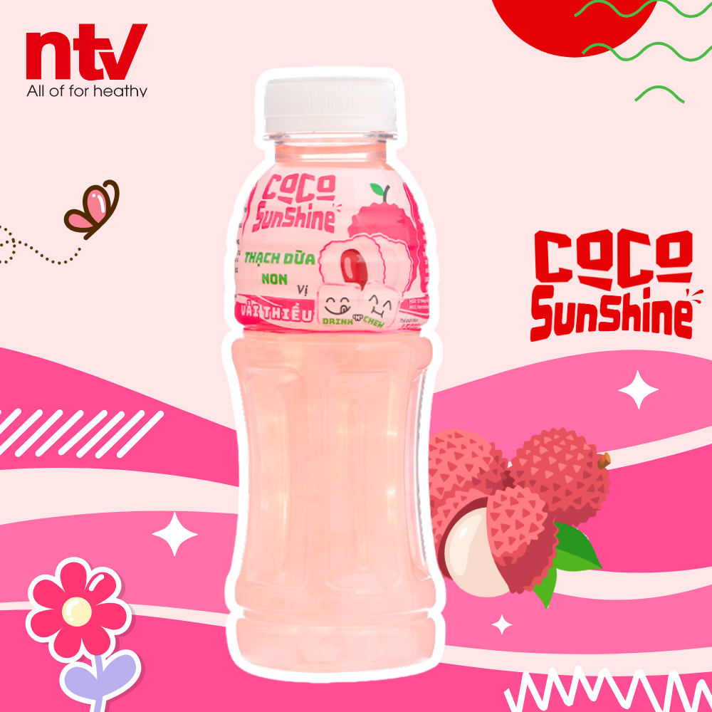 Thạch Dừa Non Coco SunShine vị Vải Thiều