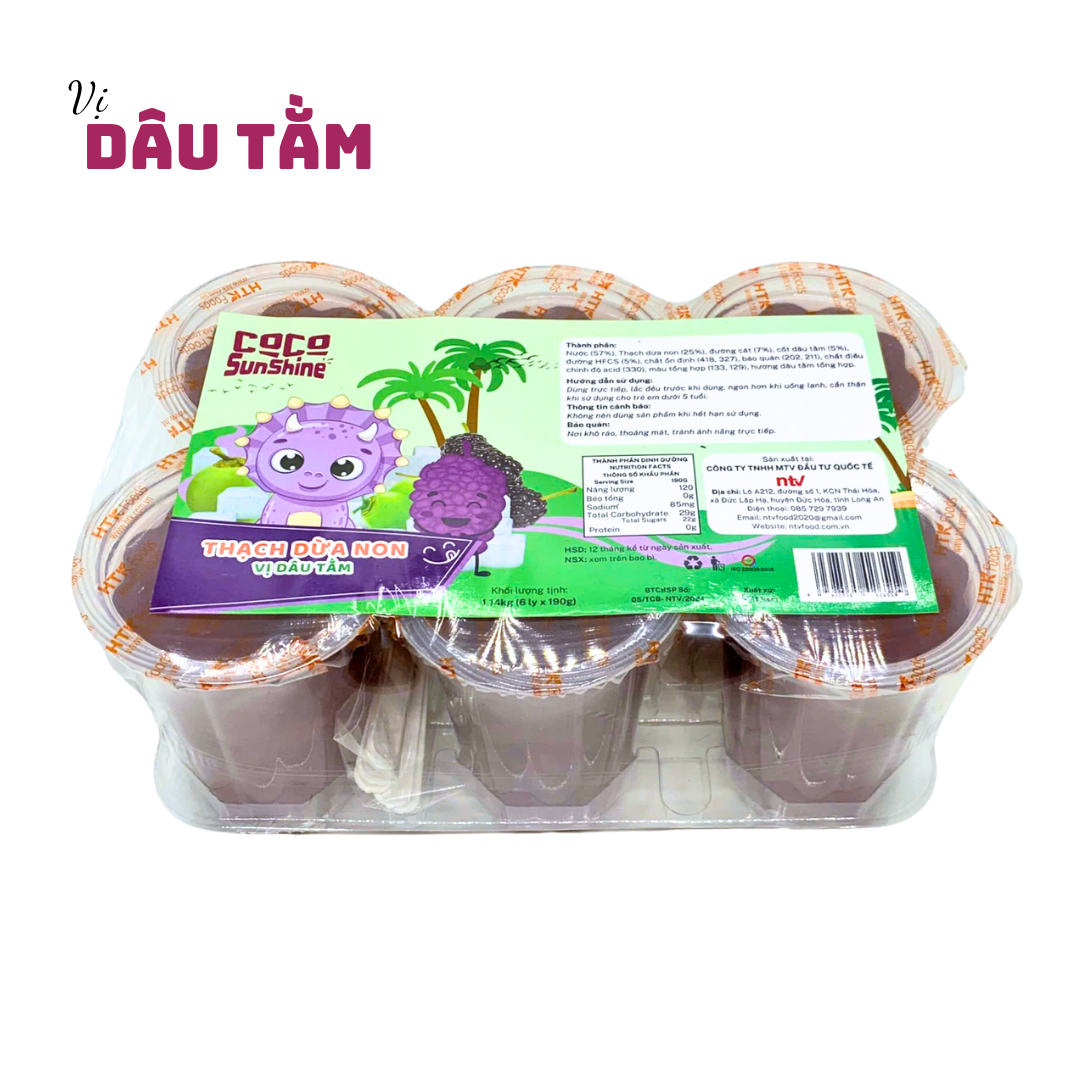 Thạch Dừa Non Ly Coco SunShine vị Dâu Tằm