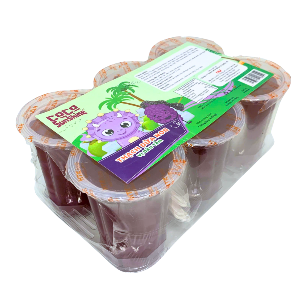 Thạch Dừa Non Ly CocoSunshine Vị Dâu Tằm - Ảnh 2