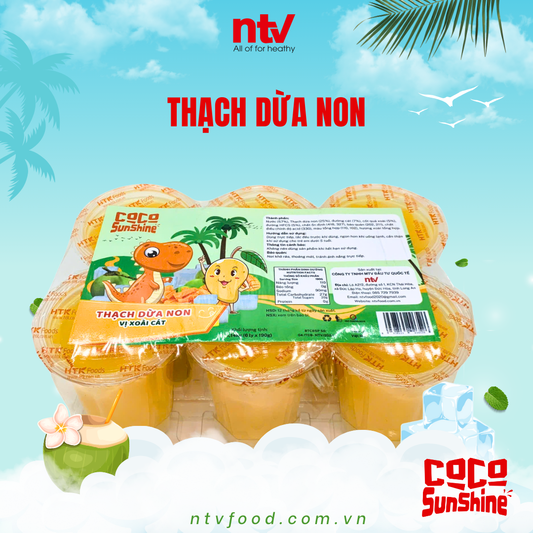 Thạch Dừa Non Coco SunShine vị Xoài Cát ly